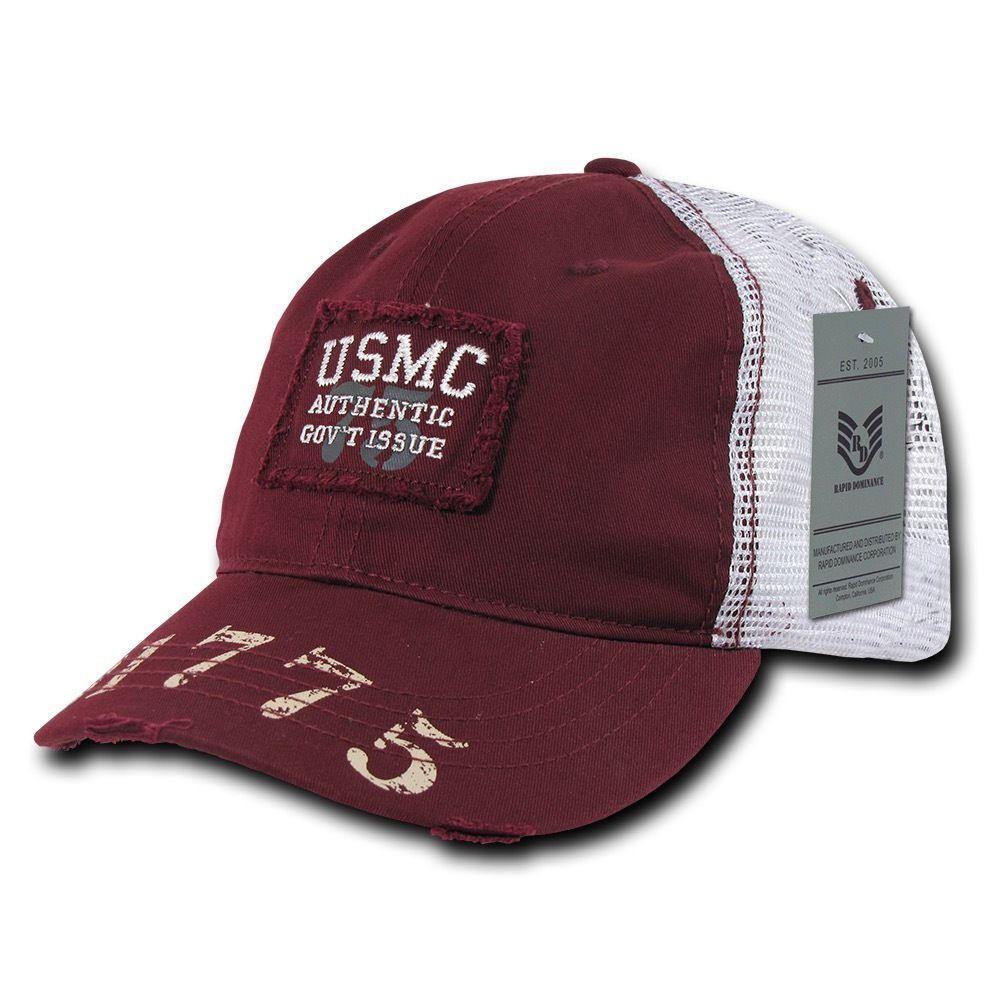Rapid Dominance Great Lake Vintage Military Branch Logo With Patch Hats Caps-Army - Brown-