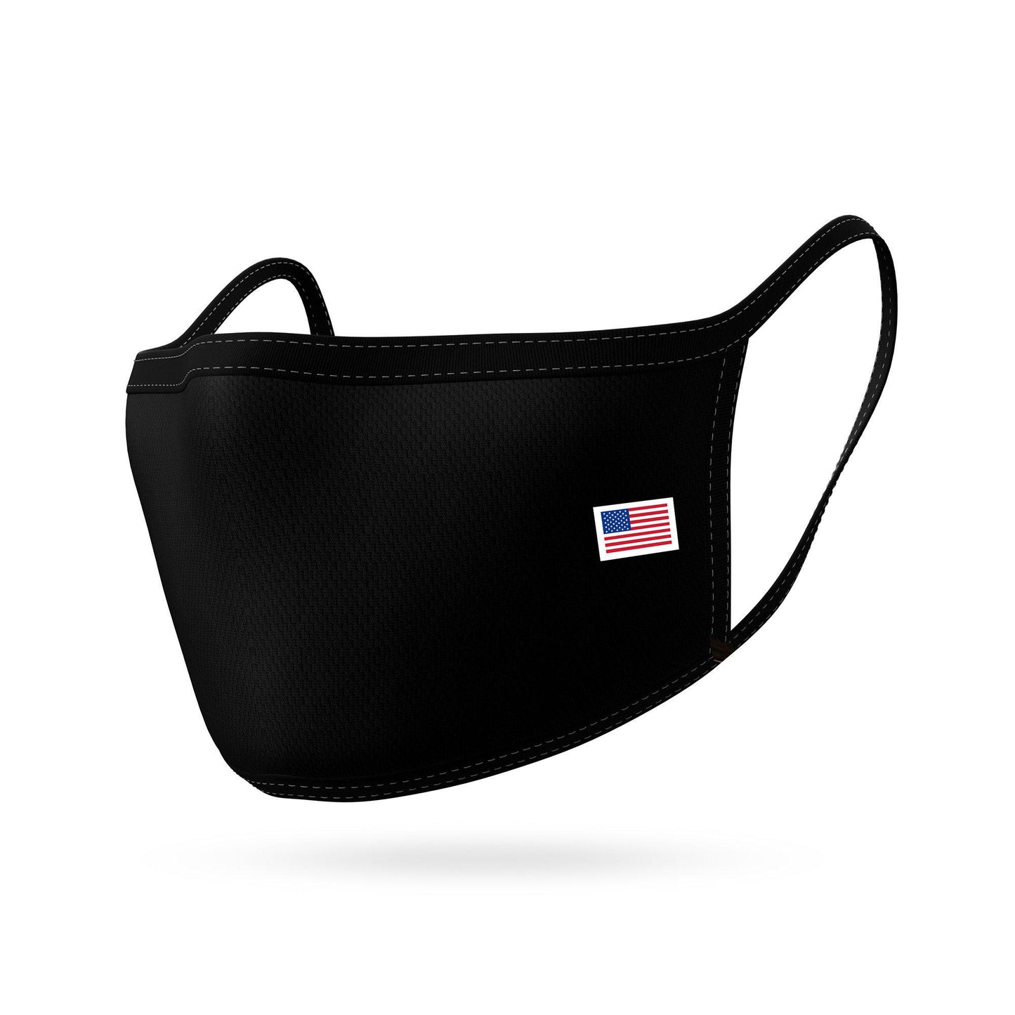 Kids Face Mask for Boys Girls Children Cotton Cloth Double Layer Masks Washable Reusable age 3 to 7 Made in USA-Black-