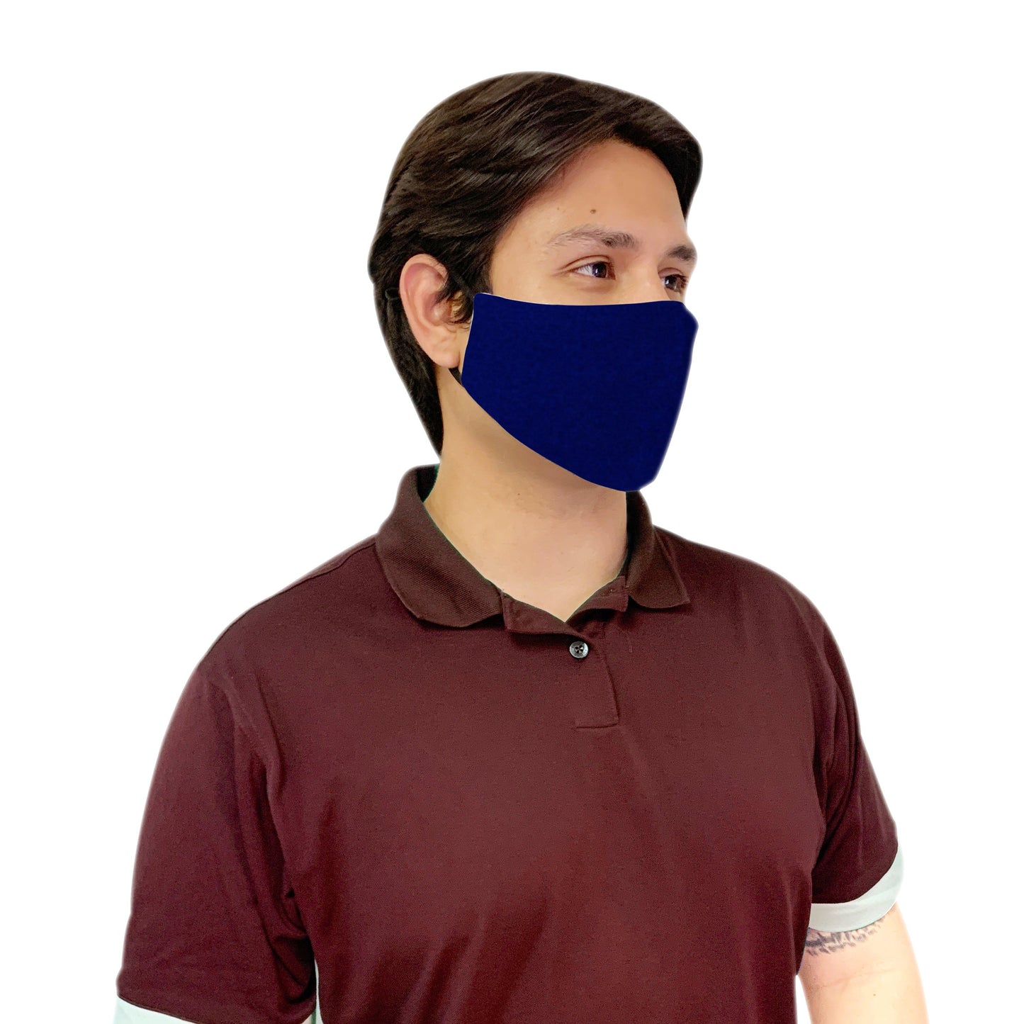 Cotton Face Mask 4 Pack Cloth Masks Multi Color for Mouth Nose Washable Reusable Double Layer Adjustable Unisex-Black/Grey/Blue/Ivory-