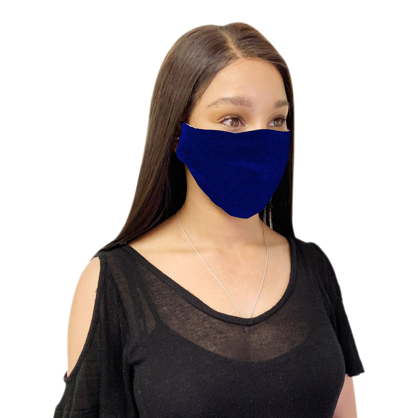 Cotton Face Mask 4 Pack Cloth Masks Multi Color for Mouth Nose Washable Reusable Double Layer Adjustable Unisex-Black/Grey/Blue/Ivory-