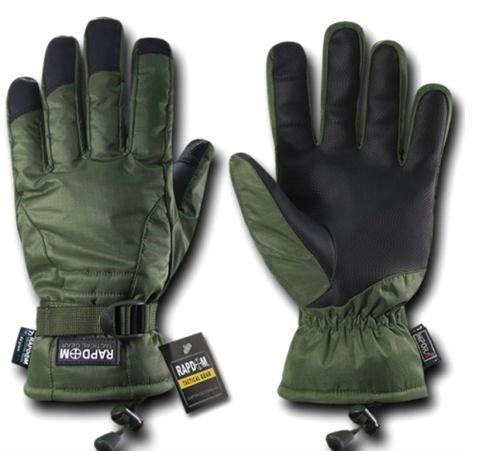 Breathable Winter Water Resistant Tactical Patrol Outdoor Army Gloves-Black-Small-
