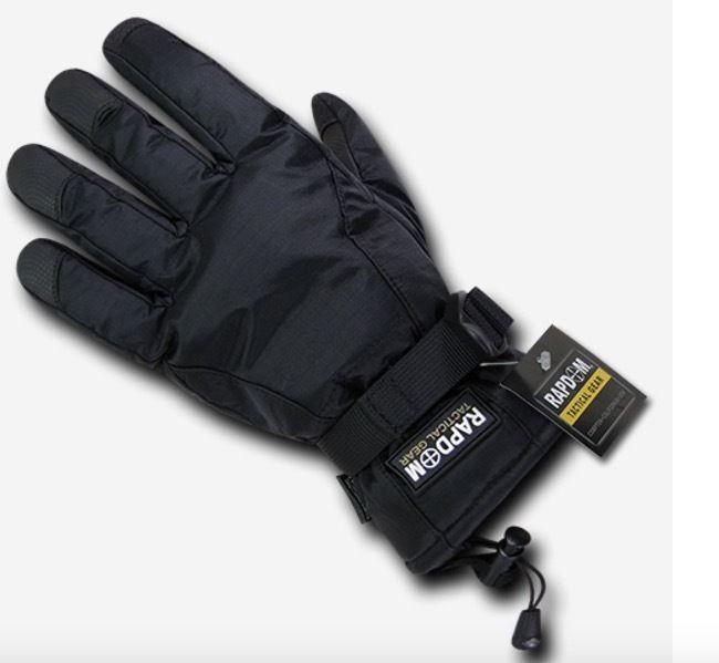 Breathable Winter Water Resistant Tactical Patrol Outdoor Army Gloves-Black-Small-