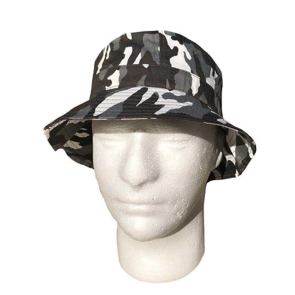 Camouflage Camo Bucket Hats Caps Hunting Gaming Fishing Military Unisex-L (7 1/8)-GRAY PIXEL-
