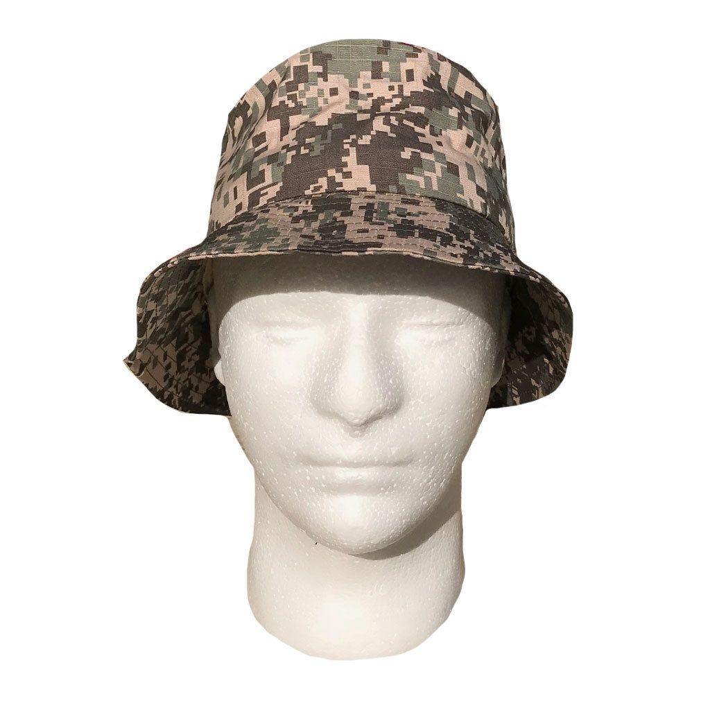 Camouflage Camo Bucket Hats Caps Hunting Gaming Fishing Military Unisex-L (7 1/8)-GRAY PIXEL-