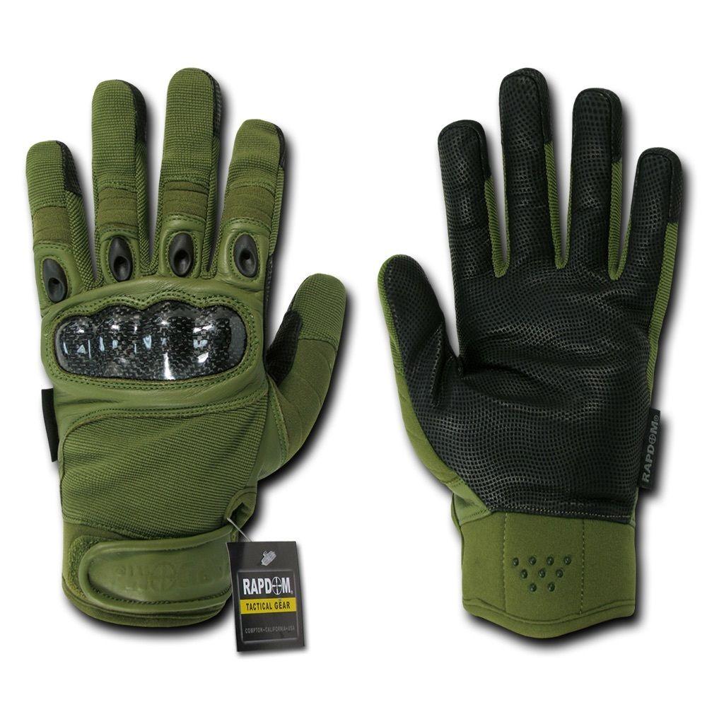 Carbon Fiber Knuckle Tactical Patrol Military Gloves-Black-X-Small-