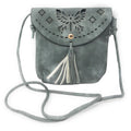 Casaba Crossbody Shoulder Bag Satchel Purse Wristlet Gift For Women Wife Mom-Tassle-Blue-