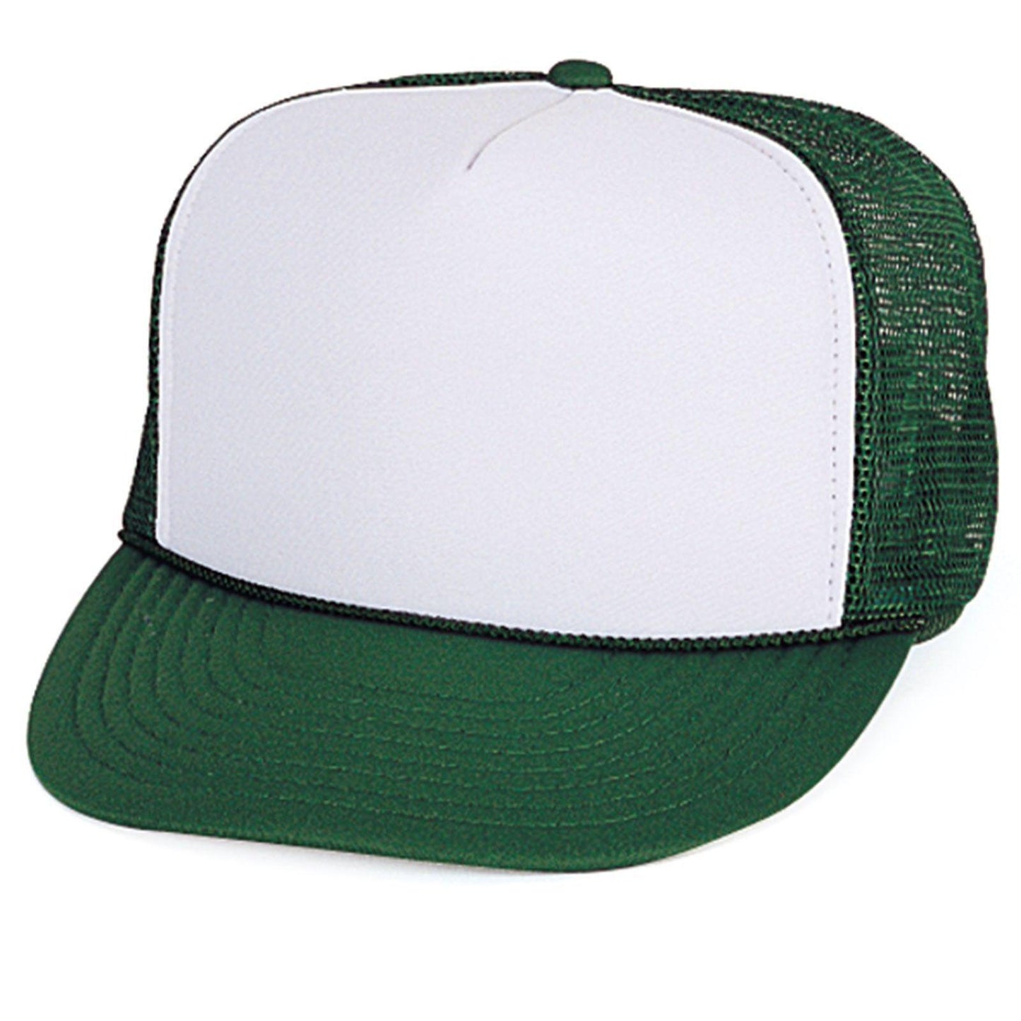 Classic Trucker Baseball Hats Caps Foam Mesh Blank Solid Two Tone Snapback Adult Youth-RED / WHITE / ROYAL-