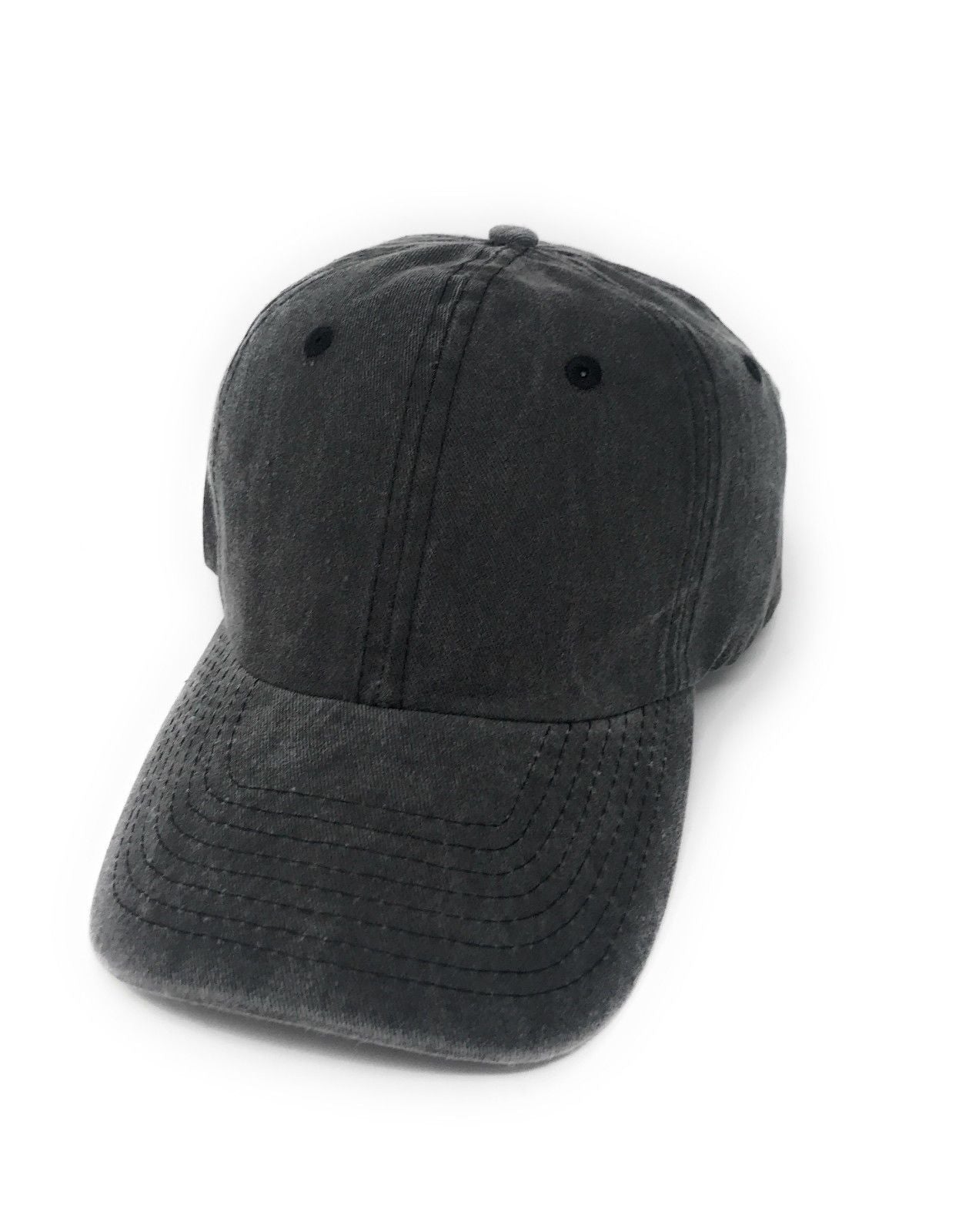 Classic Washed Cotton Pigment Dyed Vintage 6 Panel Low Crown Baseball Caps Hats-ROYAL-