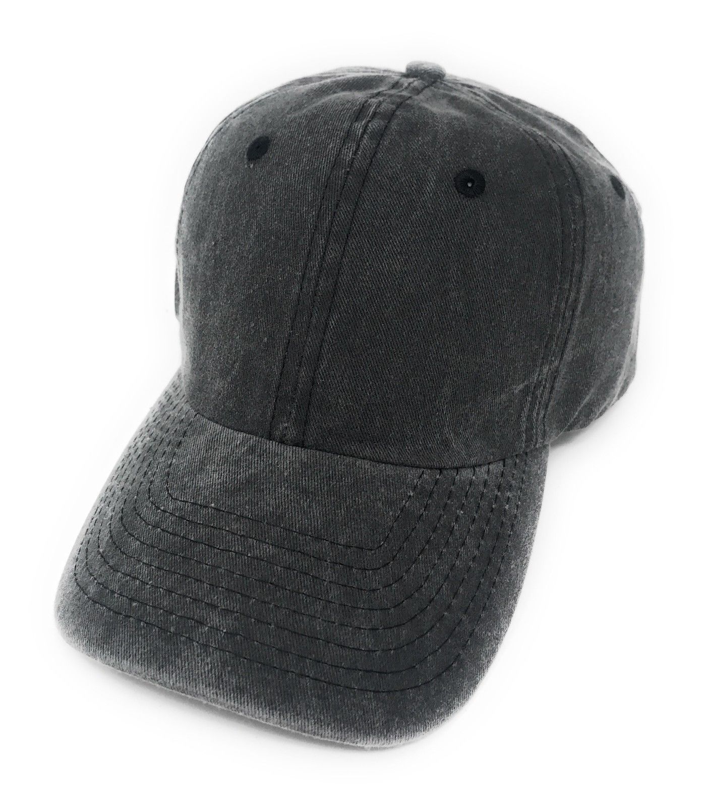 Classic Washed Cotton Pigment Dyed Vintage 6 Panel Low Crown Baseball Caps Hats-ROYAL-