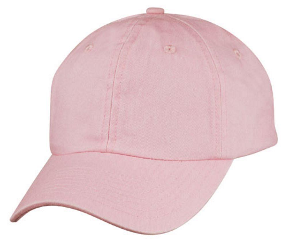 Classic Washed Cotton Pigment Dyed Vintage 6 Panel Low Crown Baseball Caps Hats-PINK-