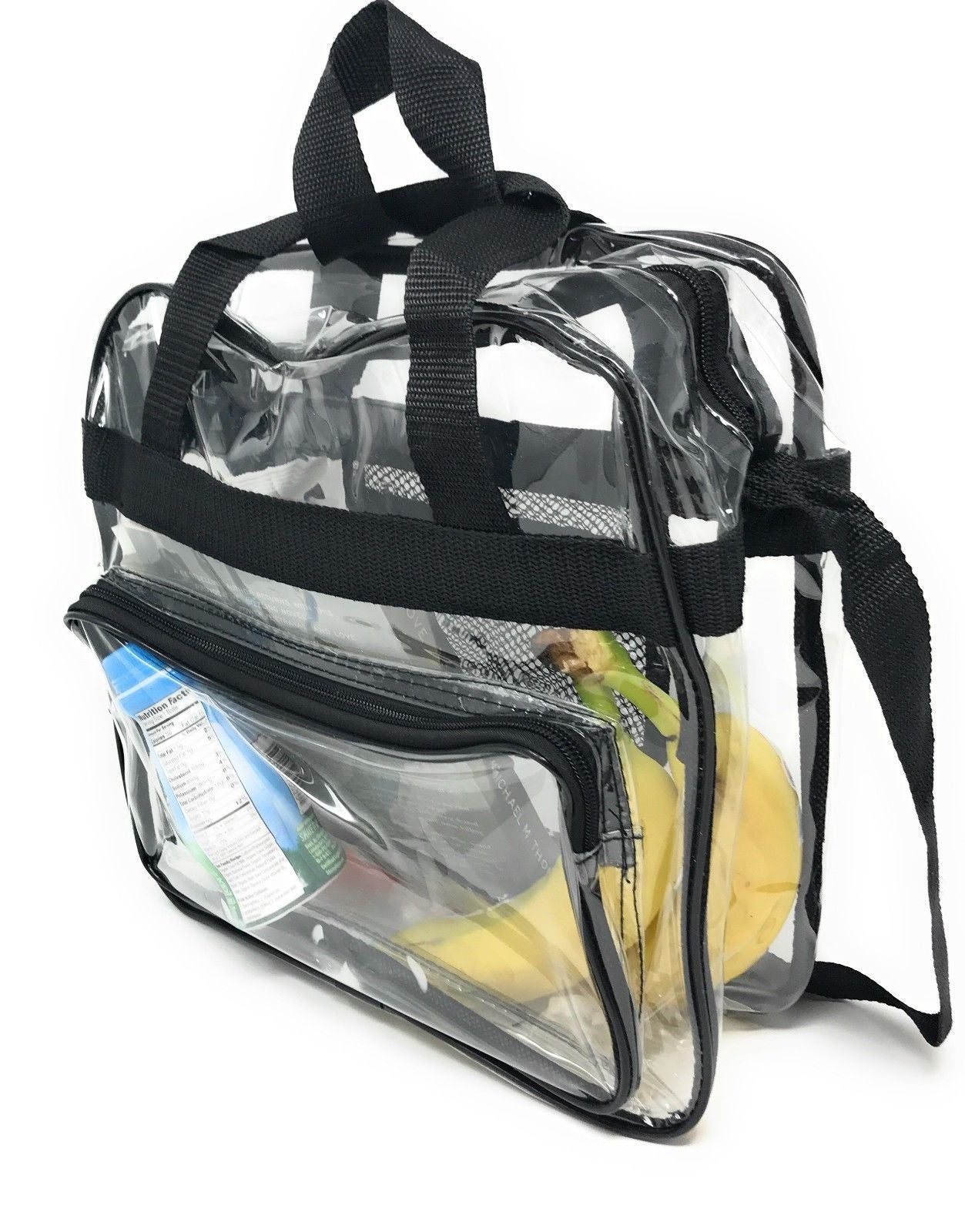 Clear Messenger Tote Bag Transparent Book School Concerts Stadium Tsa Security-