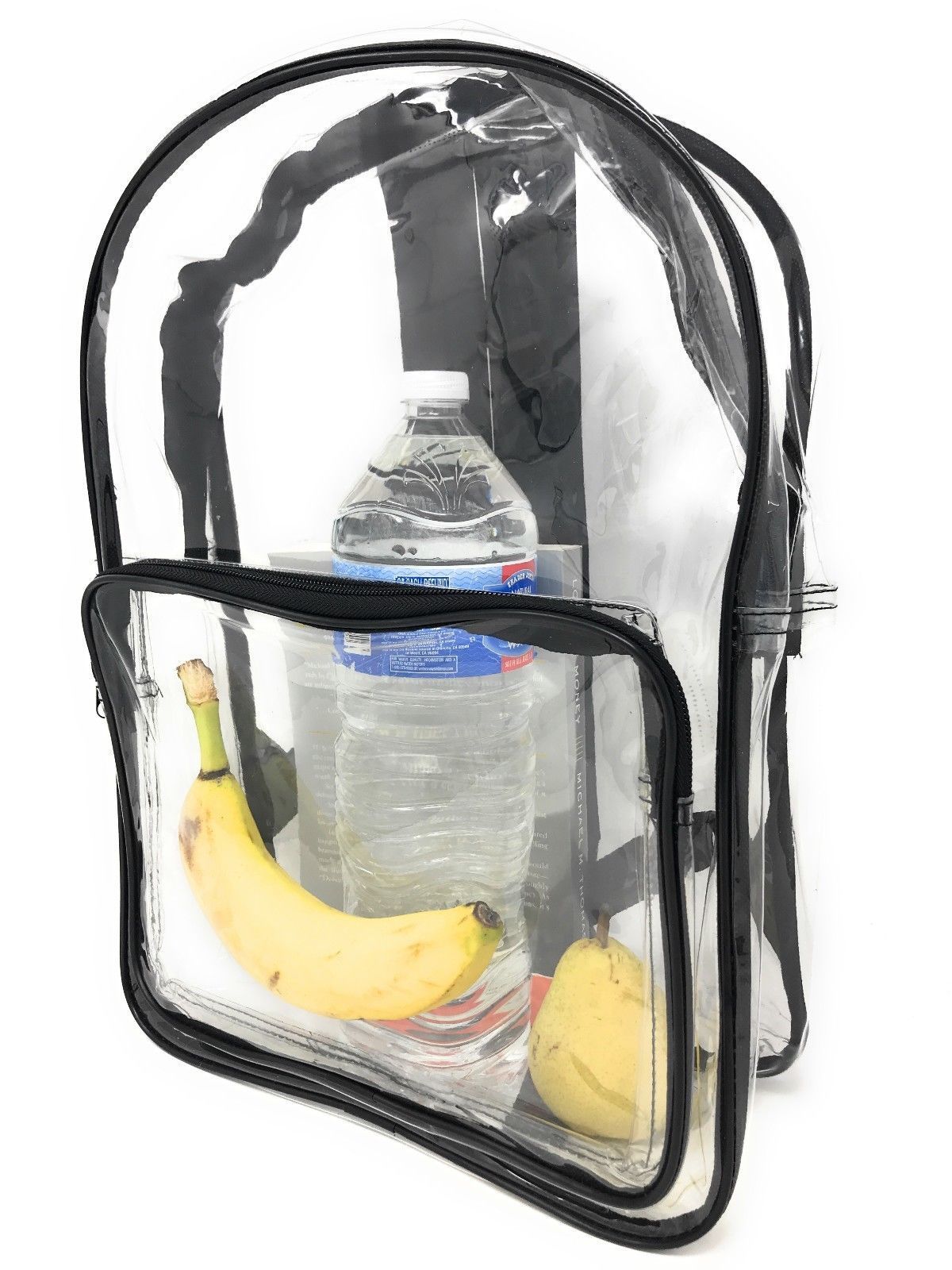 Clear Transparent Backpack Book Bag School Concerts Sports Stadium TSA Security-