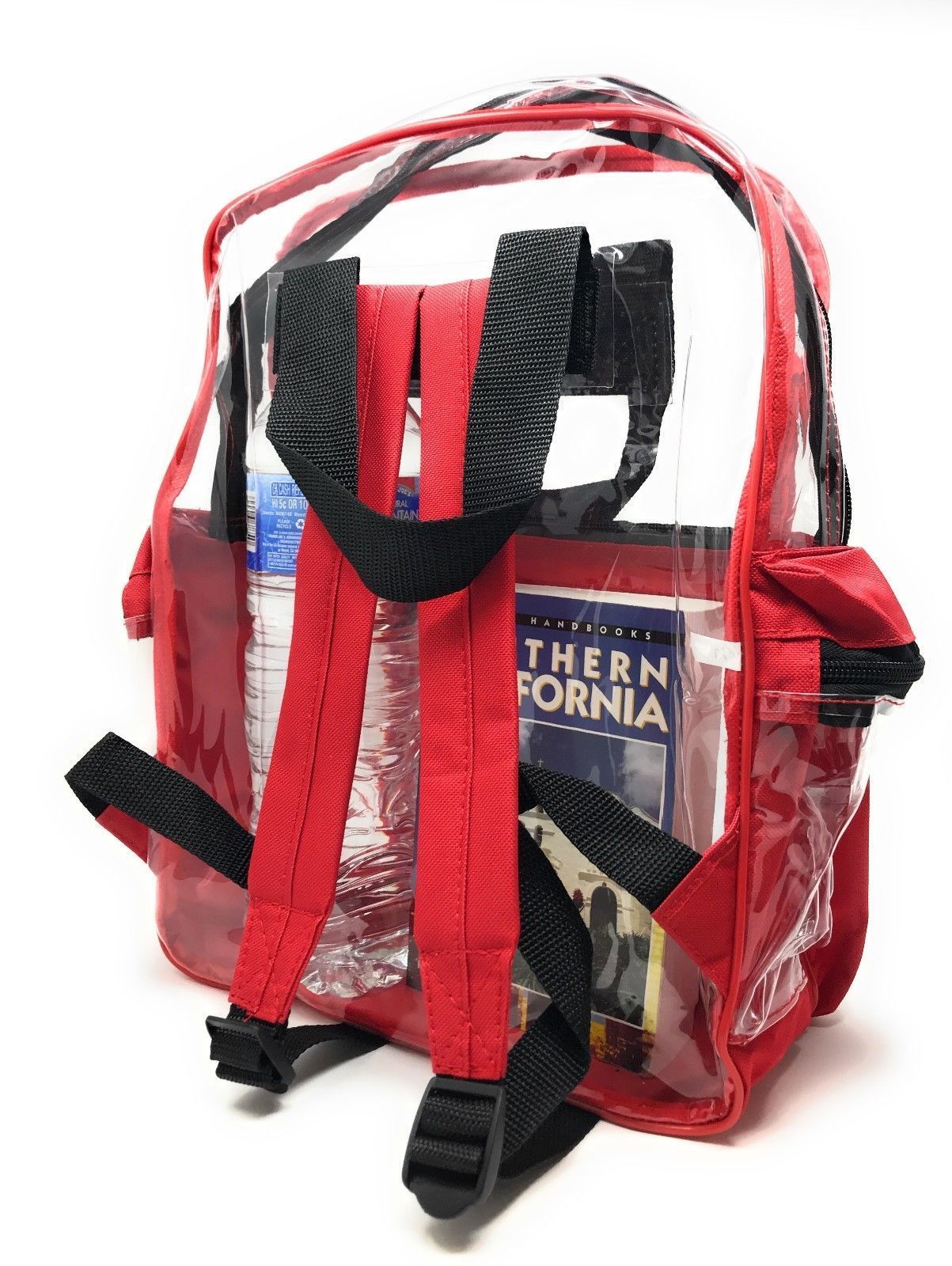 Clear Transparent Backpack Book Bag School Stadium Security Tsa Travel Rally 12X15inch-Royal Blue-