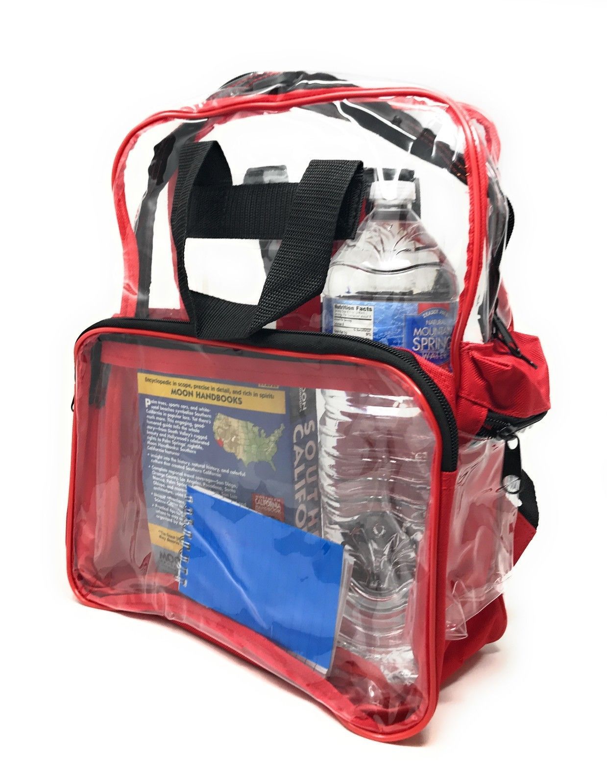 Clear Transparent Backpack Book Bag School Stadium Security Tsa Travel Rally 12X15inch-Royal Blue-