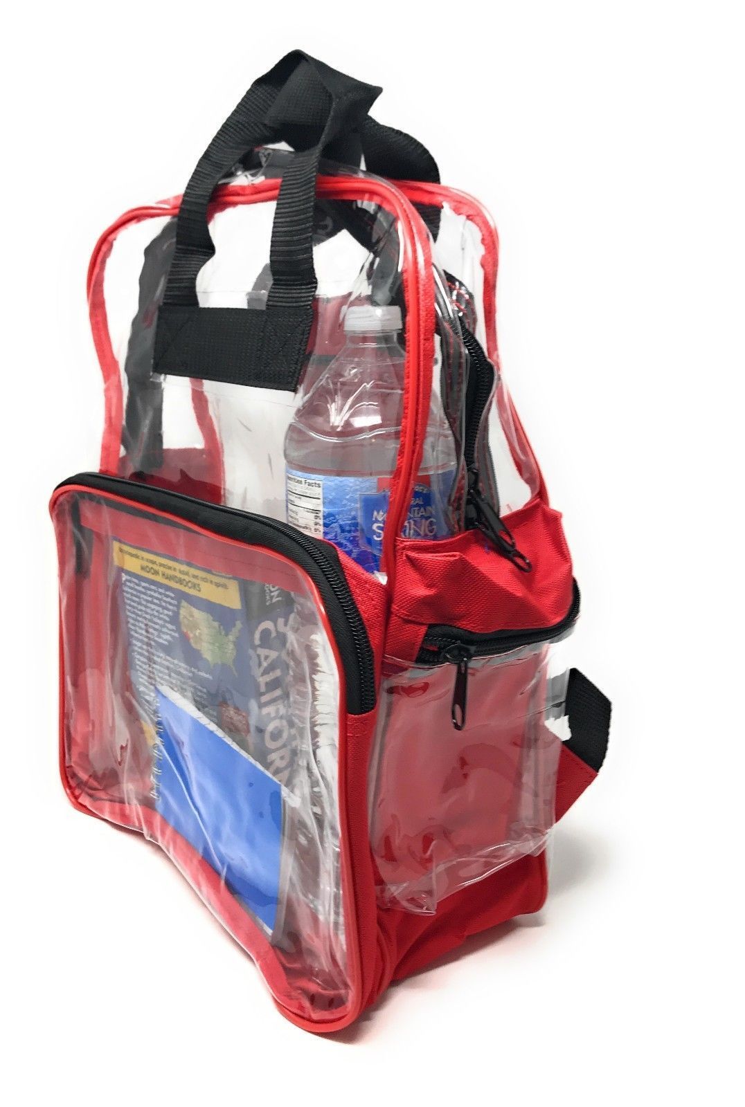 Clear Transparent Backpack Book Bag School Stadium Security Tsa Travel Rally 12X15inch-Royal Blue-