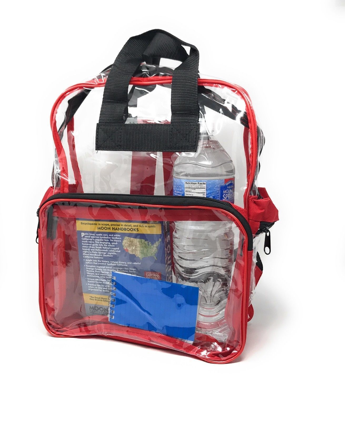 Clear Transparent Backpack Book Bag School Stadium Security Tsa Travel Rally 12X15inch-Royal Blue-