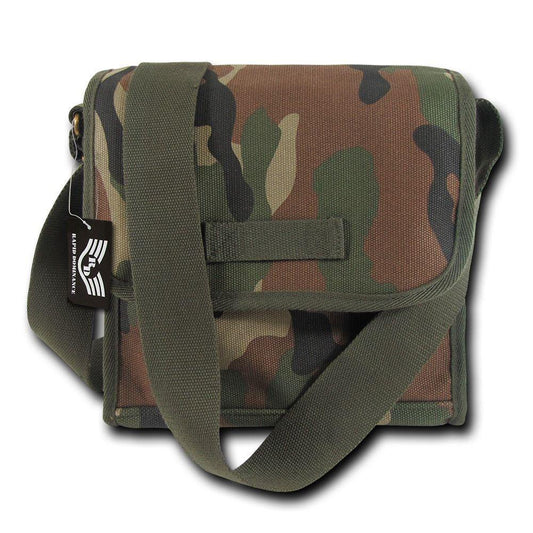 Cotton Canvas Woodland Camouflage Satchel Field Messenger Bag Crossbody Backpack-