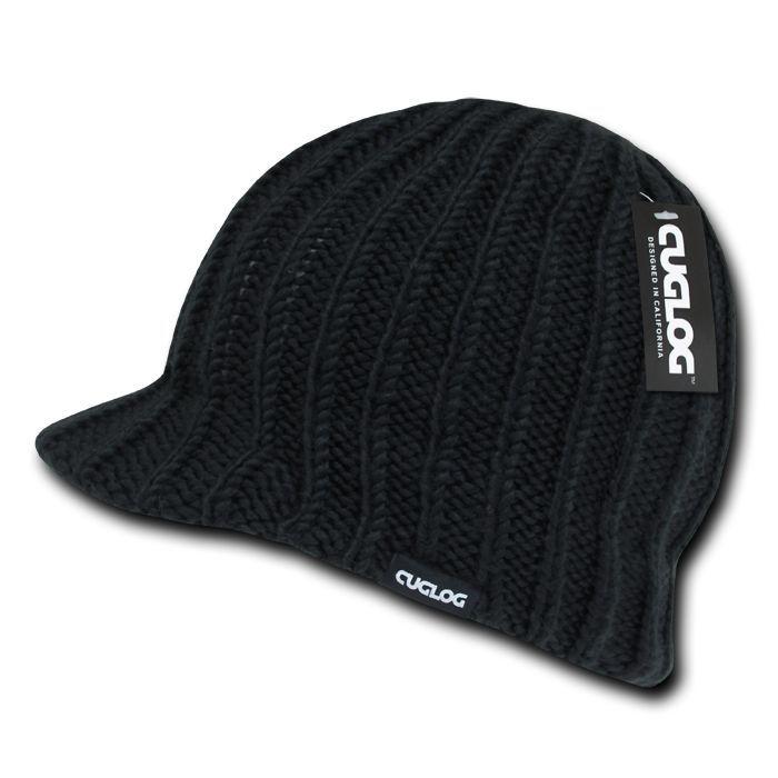 Cuglog Beanie Beanies Sweater Gi Caps Visor Ski Knitted Light-Black-