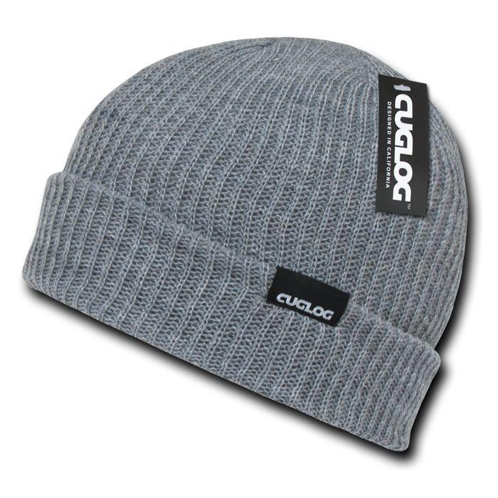 Cuglog Beanies Sweater Sailor Cuffed Cable Knit Hats Caps Warm Winter-Heather Grey-