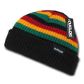 Cuglog Beanies Rasta Sailor Striped Knit 3 Tone Winter Skull Caps Hats Ski Warm-Jamaican-