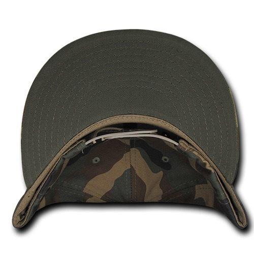 Cuglog Camouflage Camo Hunting Patch Snapback Caps Hats-Woodland/Woodland/Woodland-