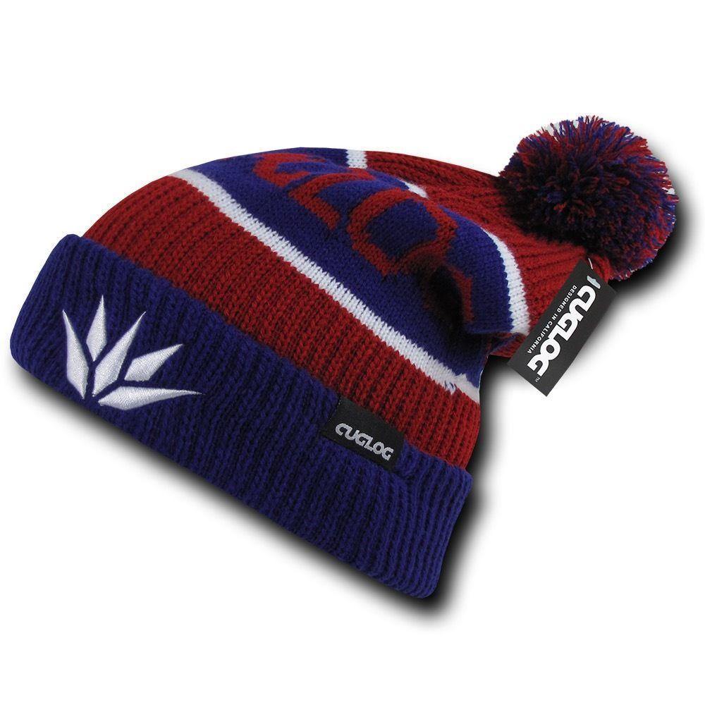 Cuglog Cotopaxi Beanies Fuzzy Ball Pom Pom Style Winter Caps Hats Ski-BLACK/GOLD-