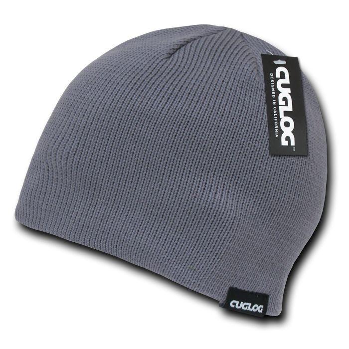 Cuglog Lhotse Ribbed Knit Beanies Snowboard Ski Skull Hat Cap Warm Winter Unisex-Grey-