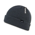 Cuglog Taranaki Stylish Cuffed Beanies Winter Caps Hats Ski Unisex-CHARCOAL-