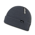 Cuglog Taranaki Stylish Cuffed Beanies Winter Caps Hats Ski Unisex-GREY-