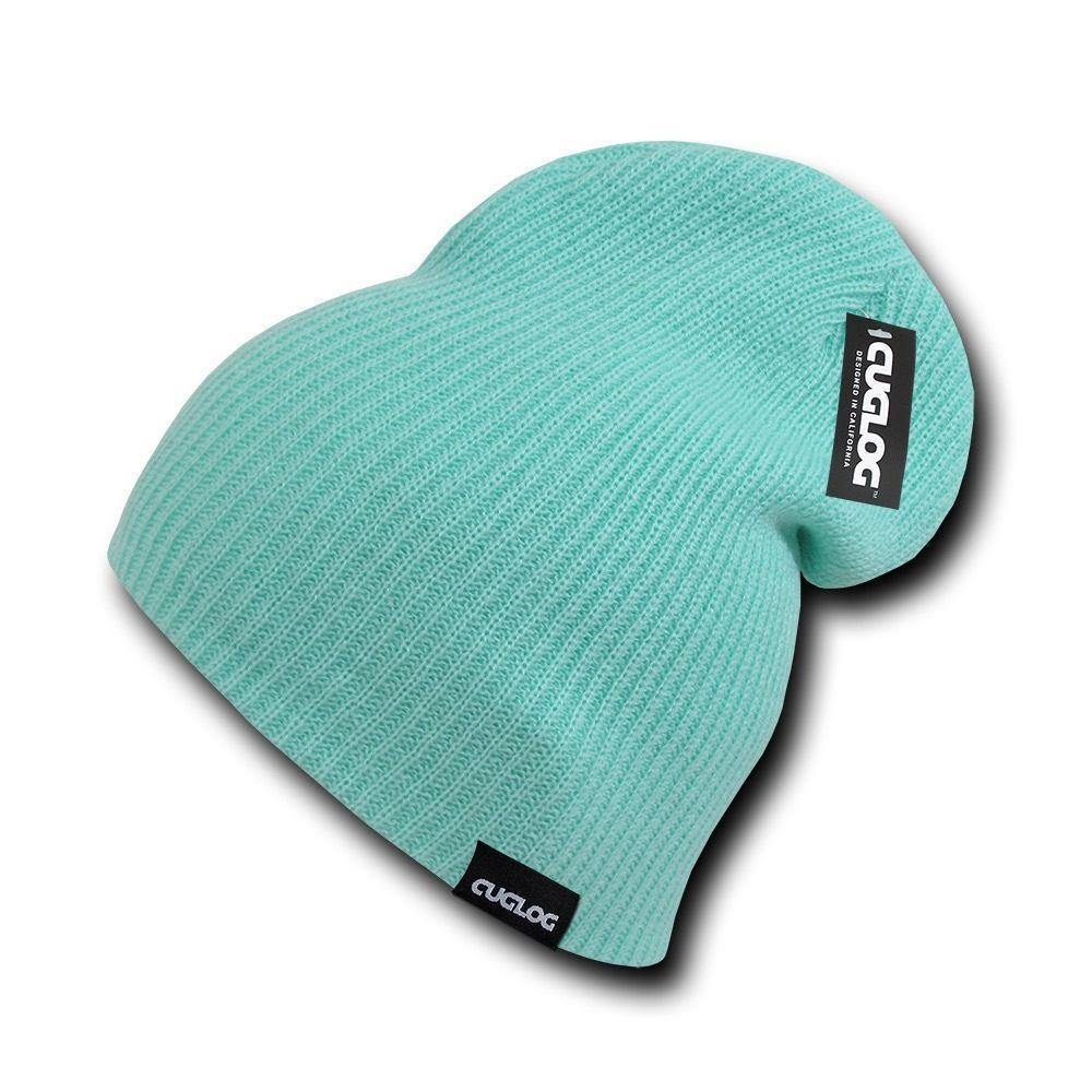Cuglog Uluru Slouched Beanies Classic Knit Winter Caps Hats Ski Skull-BLACK-