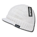 Cuglog Warm Winter Sweater Beanies Cable Knit Visor Gi Skull Caps Hats-White-
