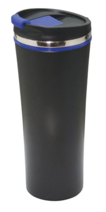 Cup Mug Bottle Tumbler Stainless Steel Vacuum Flask Thermos Hot Cold Drinks 15oz-Black/Royal-