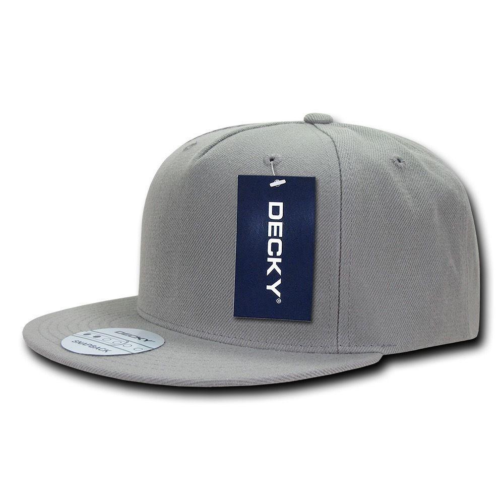 Decky Acrylic Retro Flat Bill Snapback 5 Panel Baseball Caps Hats Unisex-Navy-