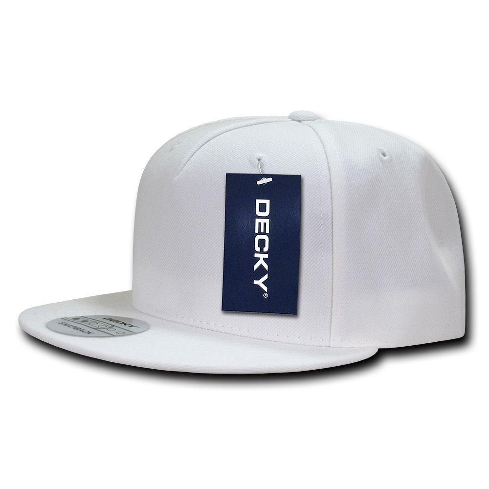 Decky Acrylic Retro Flat Bill Snapback 5 Panel Baseball Caps Hats Unisex-Navy-