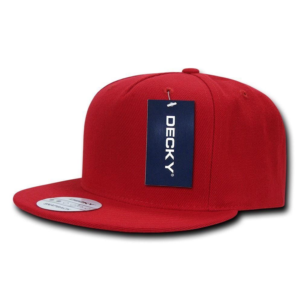 Decky Acrylic Retro Flat Bill Snapback 5 Panel Baseball Caps Hats Unisex-Navy-