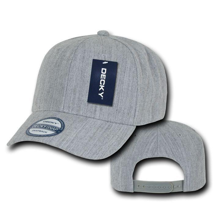 Decky Baseball Mid-Crown Curved Bill Acrylic Snapbacks Hats Caps Unisex-1015-Black-