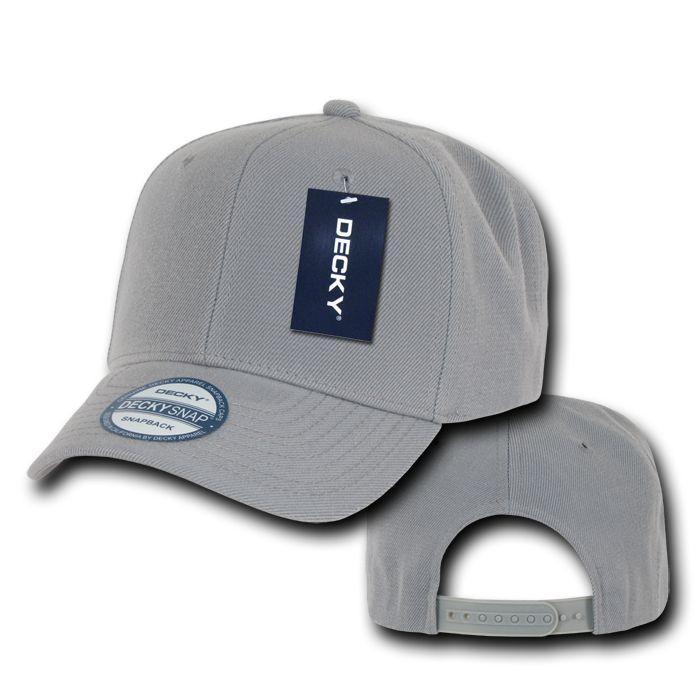 Decky Baseball Mid-Crown Curved Bill Acrylic Snapbacks Hats Caps Unisex-1015-Black-
