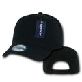 Decky Baseball Mid-Crown Curved Bill Acrylic Snapbacks Hats Caps Unisex-1015-Black-
