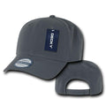 Decky Baseball Mid-Crown Curved Bill Acrylic Snapbacks Hats Caps Unisex-1015-Charcoal-