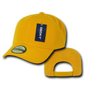 Decky Baseball Mid-Crown Curved Bill Acrylic Snapbacks Hats Caps Unisex-1015-Gold-