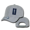 Decky Baseball Mid-Crown Curved Bill Acrylic Snapbacks Hats Caps Unisex-1015-Heather Grey-