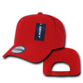 Decky Baseball Mid-Crown Curved Bill Acrylic Snapbacks Hats Caps Unisex-1015-Red-