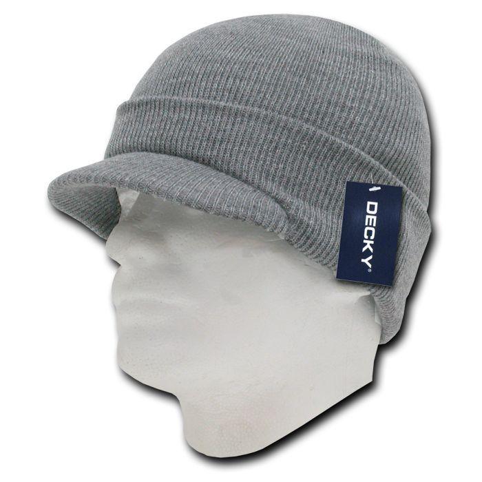 Decky Beanies Gi Caps Hats Visor Ski Thick Warm Winter Skully Unisex-Black-