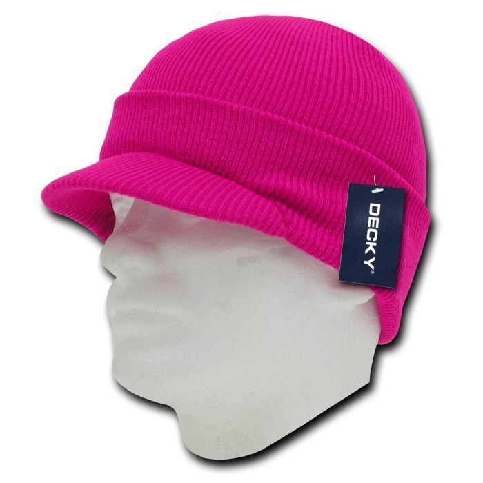 Decky Beanies Gi Caps Hats Visor Ski Thick Warm Winter Skully Unisex-Black-