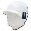 Decky Beanies Gi Caps Hats Visor Ski Thick Warm Winter Skully Unisex-White-