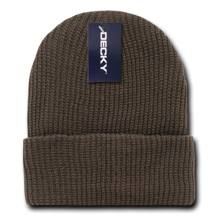 Decky Beanies Gi Watch Cap Hat Ski Military Warm Winter Unisex Youth-Brown-