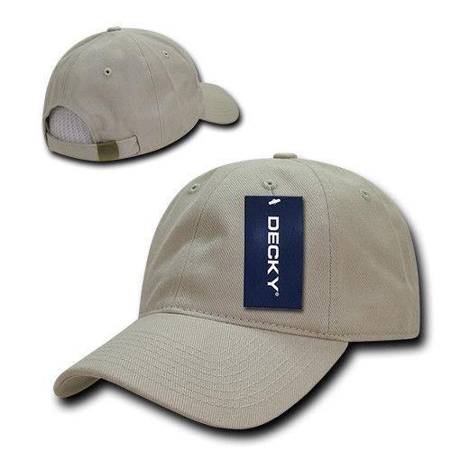 Decky Blank Brushed Bull Denim Cotton Dad Caps Hats-Black-