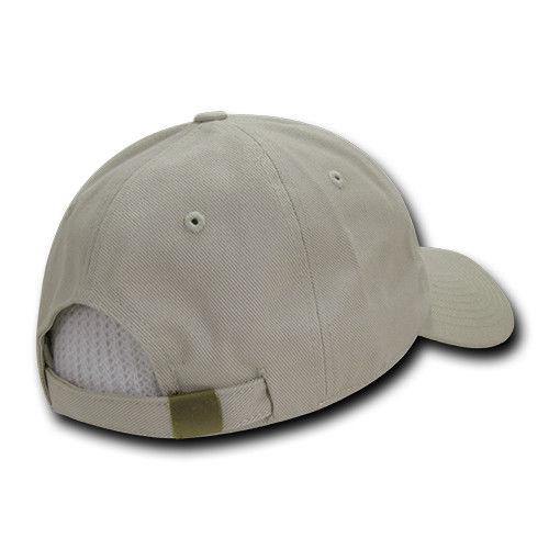 Decky Blank Brushed Bull Denim Cotton Dad Caps Hats-Black-