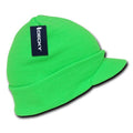 Decky Bright Neon Gi Ski Beanies Caps Hats Visor Skull Snowboard Winter-Neon Green-