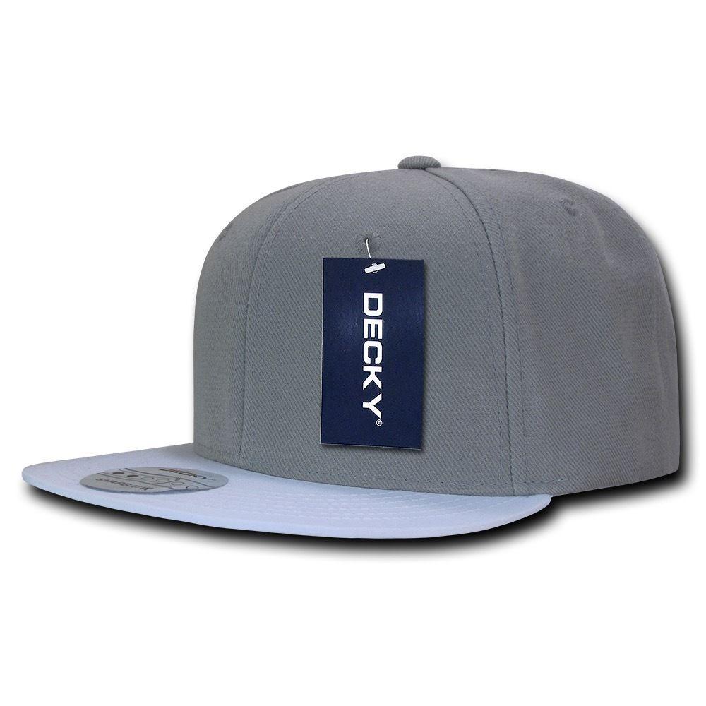 Decky Brim Two Tone Snapbacks 6 Panel Baseball Hats Caps Unisex-Black/White-